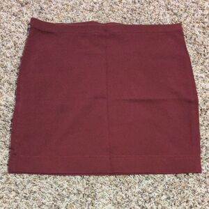 H&M Burgundy Mini Skirt